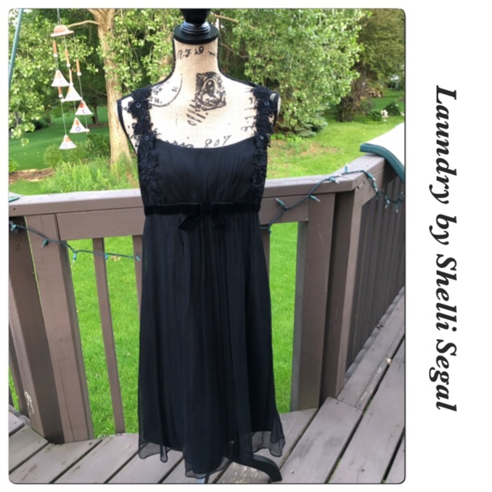 Laundry by Shelli Segal Black Sleeveless Dress